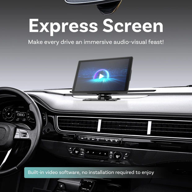 OTTOCAST CarPlay Screen 9.0" INCH 4K Car Touch Screen Wireless Carplay Android Auto Radio DVR GPS Video Built-in Youtube Netflix