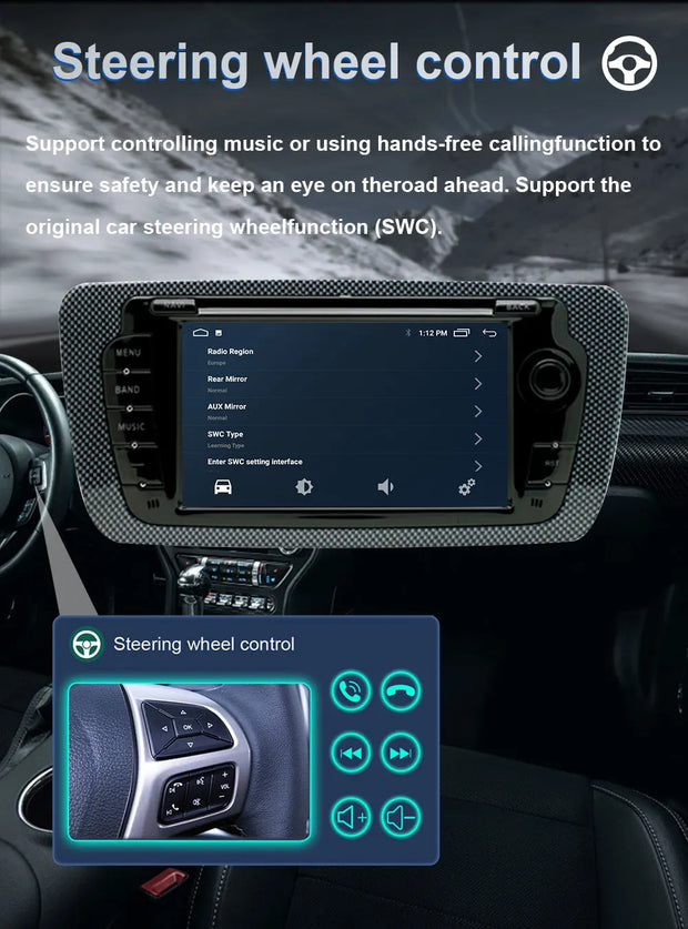 7" Touchscreen Car Stereo Head Unit For Seat Ibiza 6j 2009 - 2013 Multimedia Player GPS Navigation Carplay Android Auto Radio