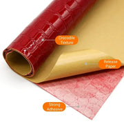 Alligator Pattern Self Adhesive Leather Repair Patch for Car Interior Faux Crocodile Texture Sofa Furniture Renovation Stickers