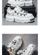 Women's Platform Sneakers – Casual Leather, Summer Sport Style