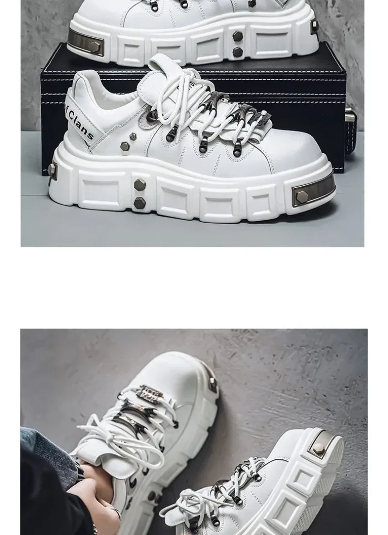 Women's Platform Sneakers – Casual Leather, Summer Sport Style