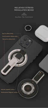 Magnetic Phone Stand for Desk – Double-Sided Rotating Holder for iPhone 17/16, MagSafe