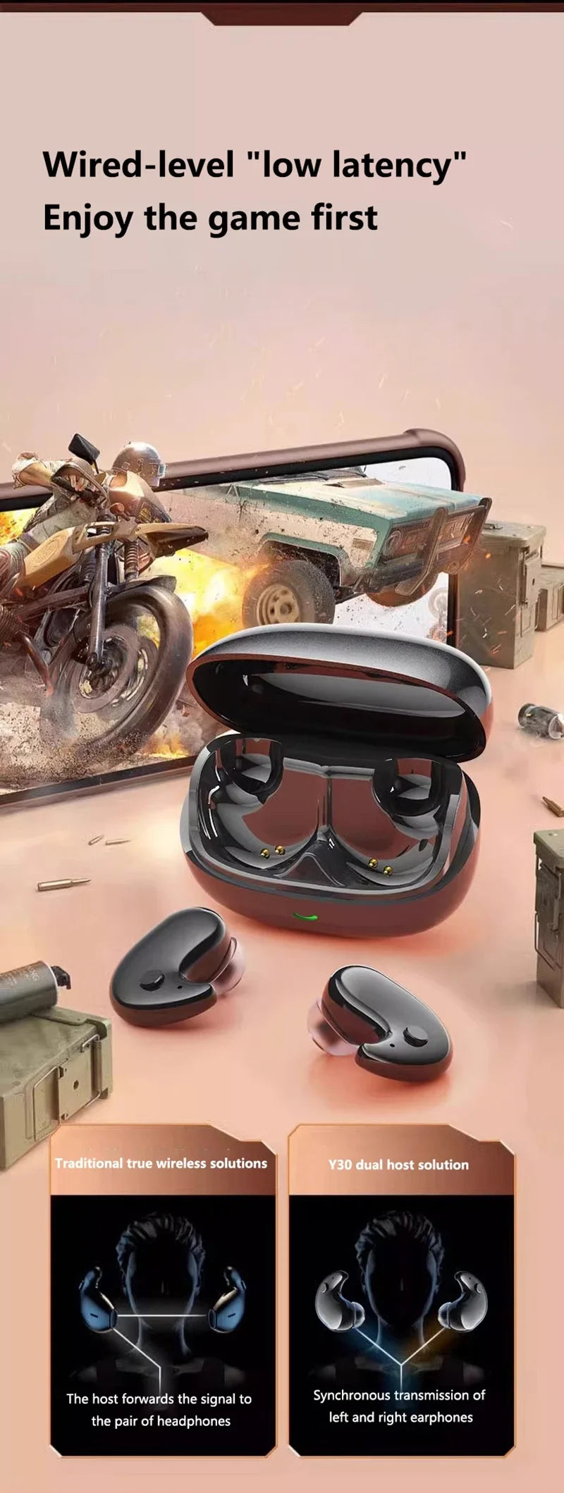 Wireless Bluetooth Sleep Earbuds, Invisible Mini, Side-Sleeper Headphones