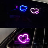 Solar Powered Car Neon Light – Heart-Shaped, Triangular Windows