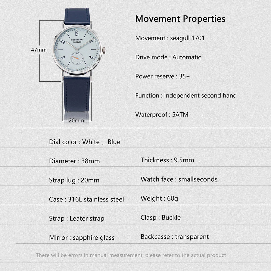 Ivory dial automatic watch