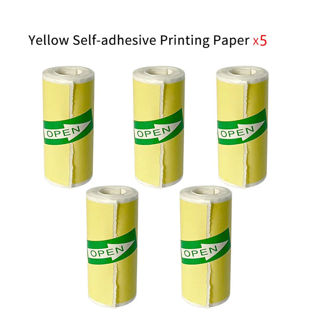 Mini Portable Printer Thermal Paper HD 57*25mm Universal Self-adhesive Roll Paper Label Sticker For Phone Printing Picture Photo