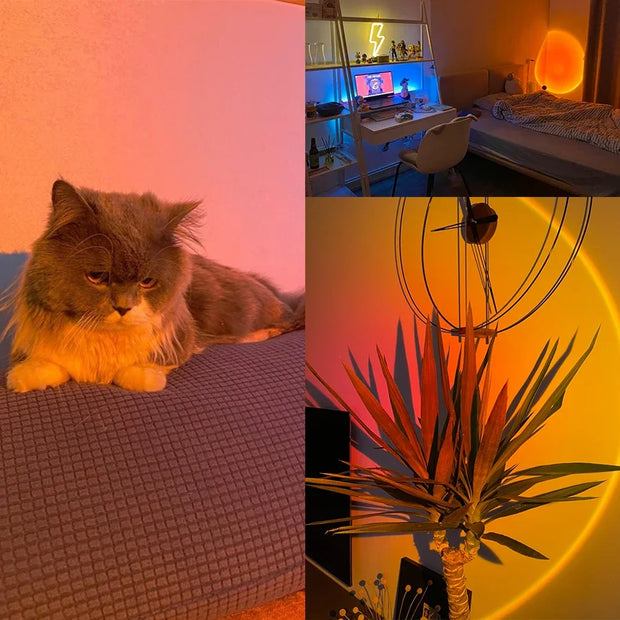 USB LED Sunset Rainbow Projection Lamp