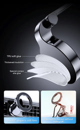 MagSafe Car Phone Holder, 360-Degree Rotating Magnetic Mount for Vehicles