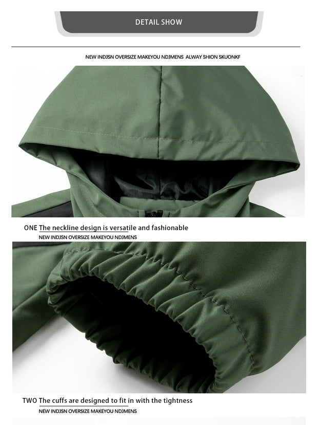 Men's Windproof Jackets stylish New Hooded Sportswear for Autumn and Winter outdoor Tops Sports Running Hiking Outerwear