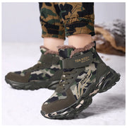 Winter Snow Boots For Children 2024 Trend Fashion Plush Camouflage Sneakers Thick Warm Teenager Faux Fur Boots For Kids