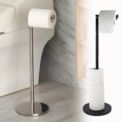 Freestanding Stainless Steel Toilet Paper Stand