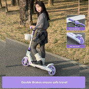 Teenagers and Kids Scooters Adult Two-Wheeled Collapsible City Campus Scooter 12 Scooter
