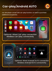 NaviFly 6.86" Touch Screen 1 Din Car Stereo Multimedia Player Wireless CarPlay Android Auto Universal 1DIN MP5 Player FM Radio