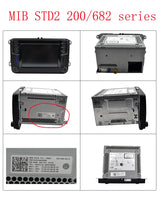 Collection of electronic devices with MIB STD2 200/682 series labels on a white background.