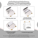 Mini Portable Printer Thermal Paper HD 57*25mm Universal Self-adhesive Roll Paper Label Sticker For Phone Printing Picture Photo UpTrend Deals