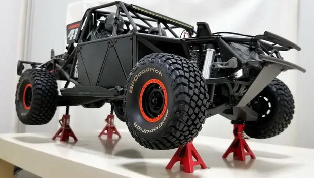 Floor Simulation Jack Stands Lift Pair Rack for Remote Toy Car Tire Change Lifting Support Stand Only