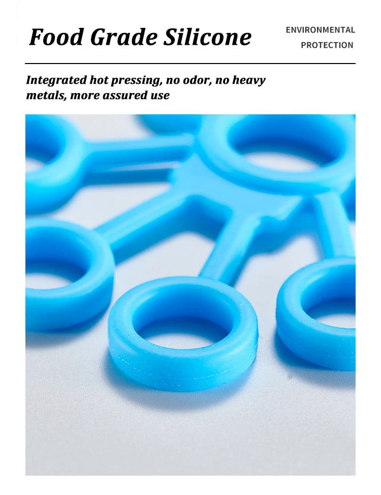 Silicone Finger Exerciser, Hand Grip Strength Trainer for Forearm and Muscle