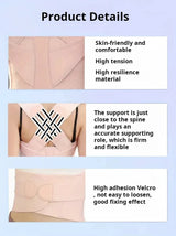 Posture corrector back brace details – skin-friendly material, high-tension straps, breathable fabric