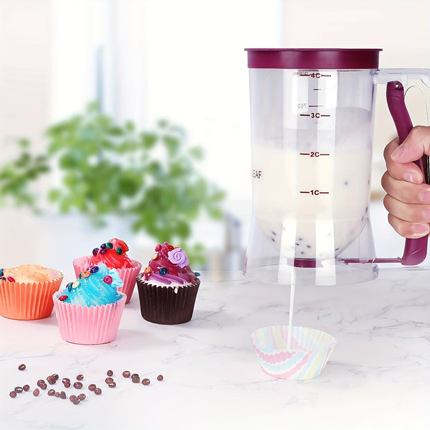 Versatile Batter Dispenser for Pancakes, Cupcakes & More - Collapsible Kitchen Gadget for Perfect Baking Results