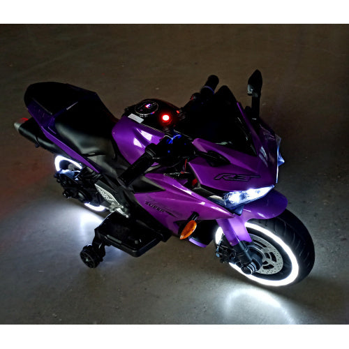 Kids Motorcycle 12V Motorcycle For Kids 3 4 5 6 Years Boys Girls 12v7ah Kids Motorcycle Ride On Toy With Training Wheels Manual Throttle  Drive By Hand Lighting Wheels