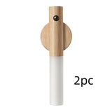 Rechargeable Motion Sensor Night Light – Magnetic Wooden Wall Lamp