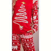 Christmas Pajamas for Family  Matching Sets Classic Plaid Xmas Soft Holiday Sleepwear  long pajama pants for women  wide leg lounge set family matching christmas pajamas Halloween house wear